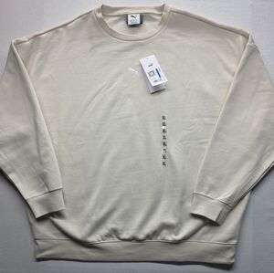 Puma Men’s Cream/Off-White Crewneck Sweatshirt